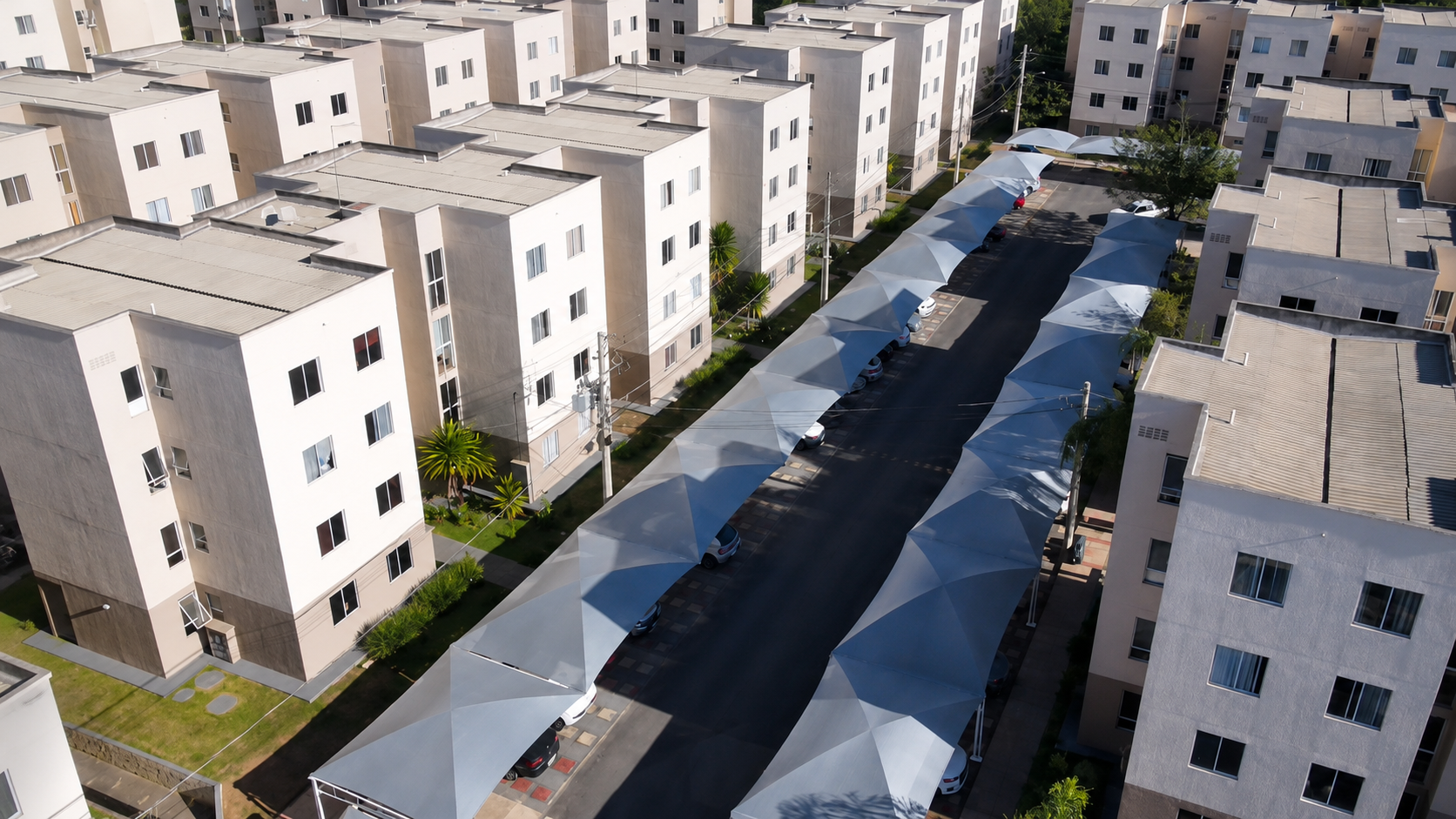 Garagem de condomínio residencial